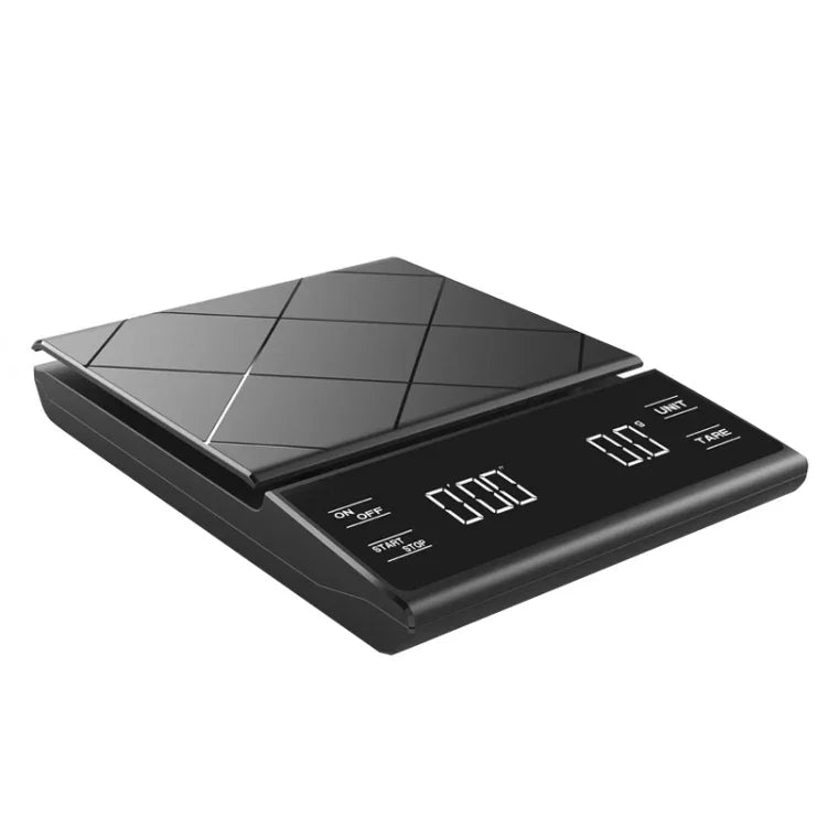 Haushalts-Küchenwaage, manuelle Kaffee-Elektronikwaage mit Timer, 3 kg / 0,3 g