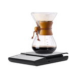 Haushalts-Küchenwaage, manuelle Kaffee-Elektronikwaage mit Timer, 3 kg / 0,3 g