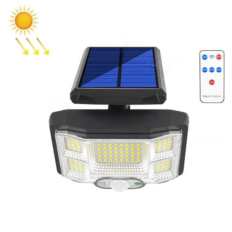 TG-TY085 Solar-Außenwandleuchte mit Bewegungssensor für Haushalt und Garten, wasserdicht, mit Fernbedienung, Spezifikationen: 96 LED integriert, 96 COB integriert, 96 LED separat, 96 COB separat, 168 LED integriert, 168 COB integriert...