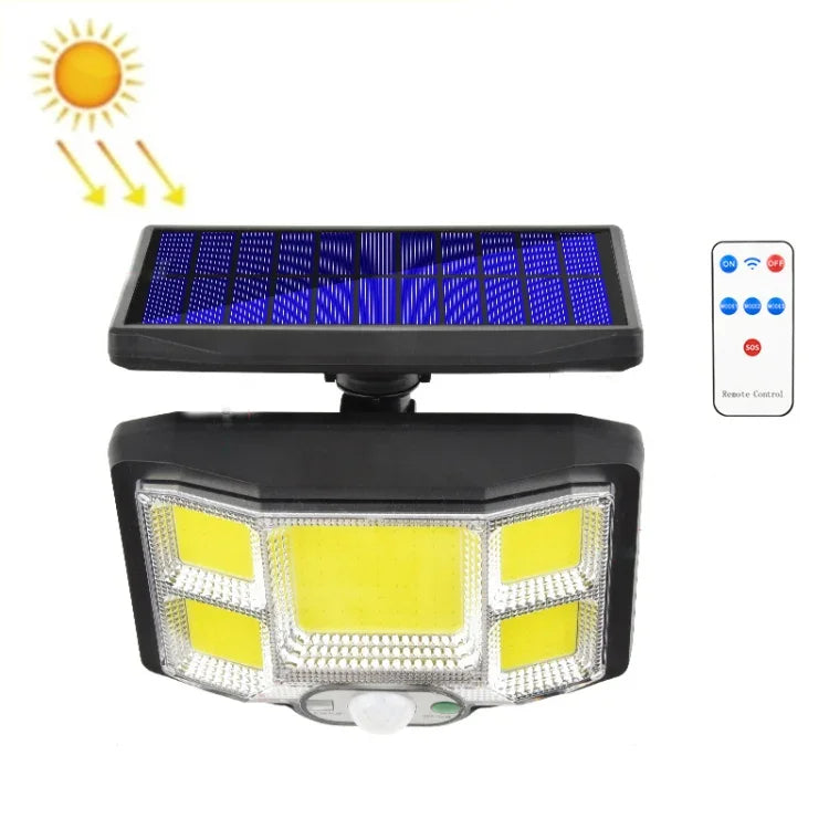 TG-TY085 Solar-Außenwandleuchte mit Bewegungssensor für Haushalt und Garten, wasserdicht, mit Fernbedienung, Spezifikationen: 96 LED integriert, 96 COB integriert, 96 LED separat, 96 COB separat, 168 LED integriert, 168 COB integriert...
