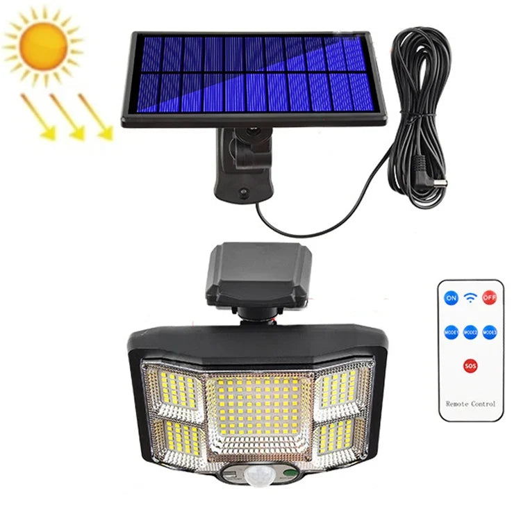 TG-TY085 Solar-Außenwandleuchte mit Bewegungssensor für Haushalt und Garten, wasserdicht, mit Fernbedienung, Spezifikationen: 96 LED integriert, 96 COB integriert, 96 LED separat, 96 COB separat, 168 LED integriert, 168 COB integriert...