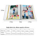 10 Zoll 20 Seiten/40P Stoff-Fotoalbum, selbstklebend, DIY, laminiert, Rot, Grün, Ingwergelb, Grau