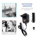 C5 3-12V 12W Einstellbares Spannungsreguliertes Schaltnetzteil Netzadapter Multifunktionsladegerät mit DC-Anschlüssen, US-Stecker, UK-Stecker, EU-Stecker