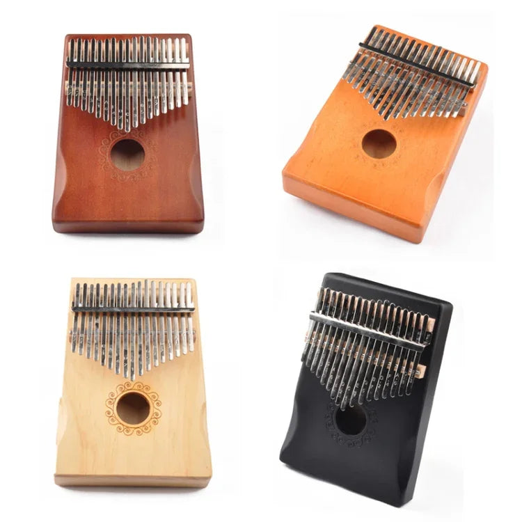 17-Ton-Daumenklavier Kalimba für Anfänger, Einführungsset, Fingerklavier, Braun, Braunes Set, Gelb, Gelbes Set, Holz, Holzset, Schwarz, Schwarzes Set