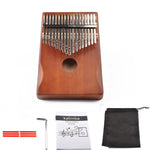 17-Ton-Daumenklavier Kalimba für Anfänger, Einführungsset, Fingerklavier, Braun, Braunes Set, Gelb, Gelbes Set, Holz, Holzset, Schwarz, Schwarzes Set
