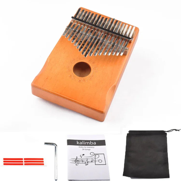 17-Ton-Daumenklavier Kalimba für Anfänger, Einführungsset, Fingerklavier, Braun, Braunes Set, Gelb, Gelbes Set, Holz, Holzset, Schwarz, Schwarzes Set