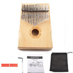 17-Ton-Daumenklavier Kalimba für Anfänger, Einführungsset, Fingerklavier, Braun, Braunes Set, Gelb, Gelbes Set, Holz, Holzset, Schwarz, Schwarzes Set