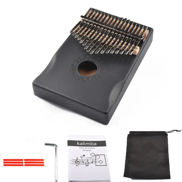 17-Ton-Daumenklavier Kalimba für Anfänger, Einführungsset, Fingerklavier, Braun, Braunes Set, Gelb, Gelbes Set, Holz, Holzset, Schwarz, Schwarzes Set