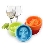 Kühlschrank-Eisbox Lebensmittelqualität Silikon Schädel Eisgitter Kreativer Whiskey Eisball Eisform, Katzenpfotenform (Rot), Schädelform (Blau), Schädelform (Grün), Schädelform (Orange)
