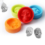 Kühlschrank-Eisbox Lebensmittelqualität Silikon Schädel Eisgitter Kreativer Whiskey Eisball Eisform, Katzenpfotenform (Rot), Schädelform (Blau), Schädelform (Grün), Schädelform (Orange)