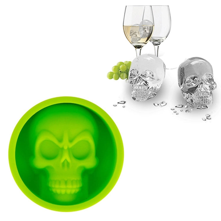 Kühlschrank-Eisbox Lebensmittelqualität Silikon Schädel Eisgitter Kreativer Whiskey Eisball Eisform, Katzenpfotenform (Rot), Schädelform (Blau), Schädelform (Grün), Schädelform (Orange)