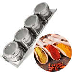 Magnetisches Gewürzständer-Set aus Edelstahl, Gewürzständer-Set aus Edelstahl