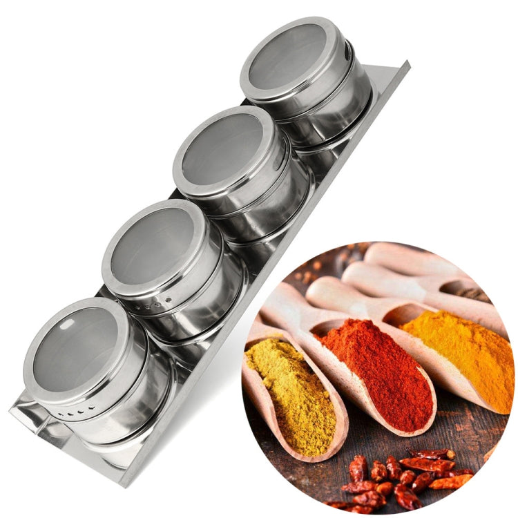 Magnetisches Gewürzständer-Set aus Edelstahl, Gewürzständer-Set aus Edelstahl