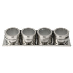 Magnetisches Gewürzständer-Set aus Edelstahl, Gewürzständer-Set aus Edelstahl