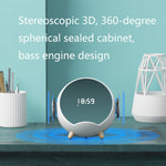Mini Desktop Multifunktionaler Intelligenter Kabelloser Lade-Bluetooth-Lautsprecher mit Wecker- und Handyhalterfunktion