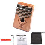 17-Toniges Anfänger-Fingerklavier Hirschkopf Kalimba Daumenklavier