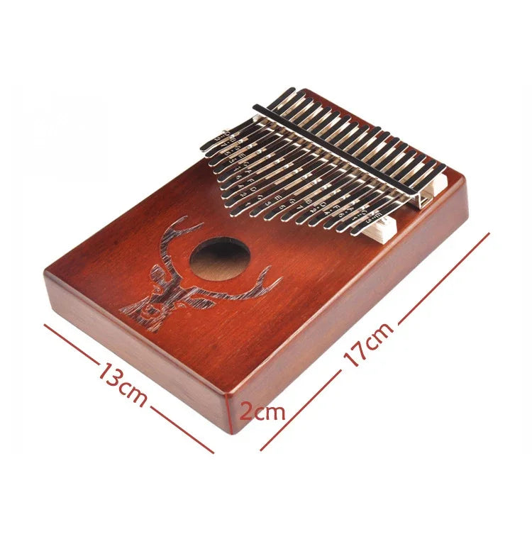 17-Toniges Anfänger-Fingerklavier Hirschkopf Kalimba Daumenklavier