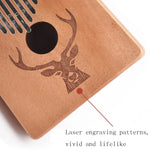 17-Toniges Anfänger-Fingerklavier Hirschkopf Kalimba Daumenklavier
