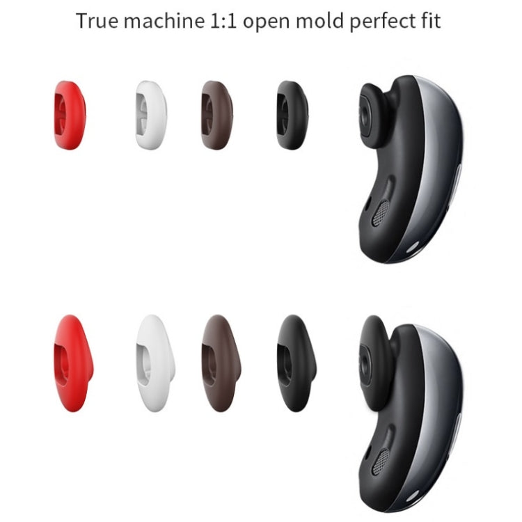 2 Sets Bluetooth-Ohrhörer Silikon-Ohrstöpsel Kappen Für Samsung Galaxy Buds Live, Schwarz-2 Paare, Rot-2 Paare, Braun-2 Paare, Weiß-2 Paare