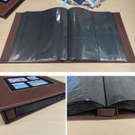 6 Zoll 600 Seiten Fotoalbum aus Leder, Familienfotoalbum, Aufbewahrungsbuch, Schwarz, Dunkelbraun, Hellbraun