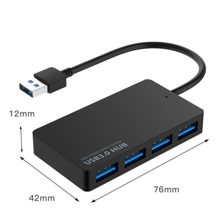 KYTC47 4-Port USB Adapterkabel Hochgeschwindigkeits USB Dockingstation Multi-Interface HUB Konverter, Schwarz USB 3.0, Schwarz Type-C