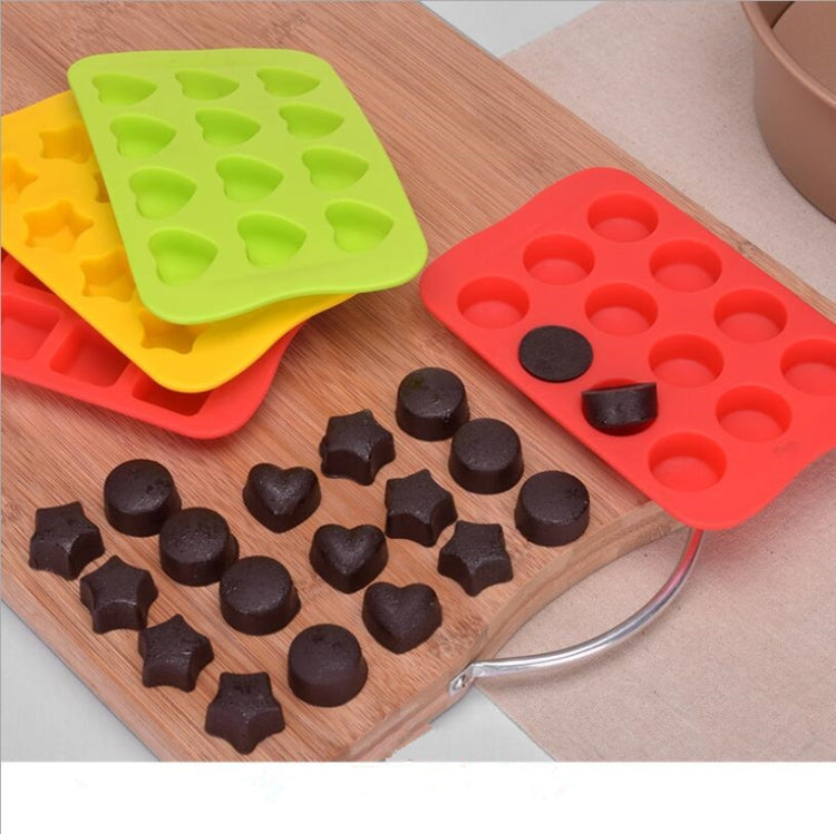 Silikon-Schokoladenform-Tablett, kreativ geformte Eiswürfel-Kuchendekorationsform, rund, quadratisch, Herz, Stern