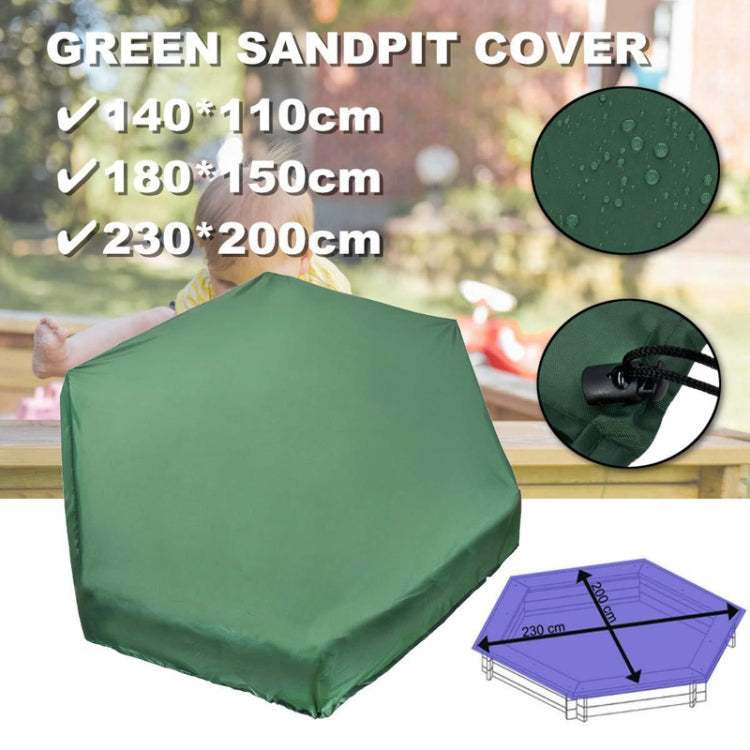 210D Oxford-Gewebe Sechseckige Sandkastenabdeckung UV-beständig Staubdicht und Wasserdicht Spielzeugabdeckung, 230x200cm, 180x150cm, 140x110cm