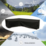 Abdeckhaube für Gartenmöbel, Ecksofa-Abdeckung, staubdichte Tischabdeckung, 215x215x87cm, 200x270x82cm, 286x222x82cm, 300x300x98cm, 155x95x68, 210x270x85cm