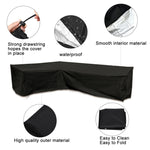 Abdeckhaube für Gartenmöbel, Ecksofa-Abdeckung, staubdichte Tischabdeckung, 215x215x87cm, 200x270x82cm, 286x222x82cm, 300x300x98cm, 155x95x68, 210x270x85cm