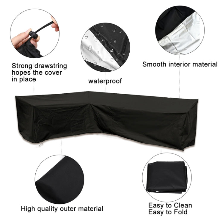 Abdeckhaube für Gartenmöbel, Ecksofa-Abdeckung, staubdichte Tischabdeckung, 215x215x87cm, 200x270x82cm, 286x222x82cm, 300x300x98cm, 155x95x68, 210x270x85cm