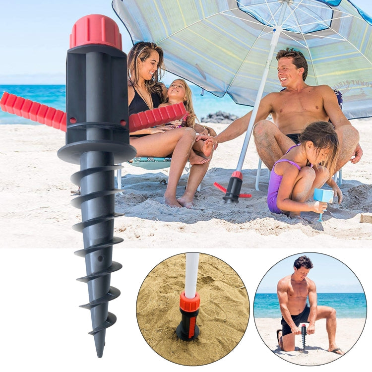 32mm Rohrdurchmesser Outdoor Strandsonnenschirm Zubehör Große Kunststoff Tragbare Spiralförmige Erdspieß, 32mm Sonnenschirm Zubehör