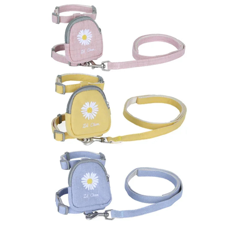 ZiChen Katzen-Trageseil, bestickter Rucksack für Kleintiere, Größen S, M, L