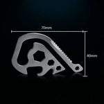 Outdoor EDC Gadget Notfallwerkzeug Multifunktions-Schlüsselclip, EDC Notfallwerkzeug