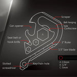 Outdoor EDC Gadget Notfallwerkzeug Multifunktions-Schlüsselclip, EDC Notfallwerkzeug