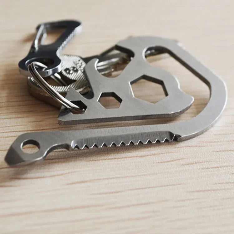 Outdoor EDC Gadget Notfallwerkzeug Multifunktions-Schlüsselclip, EDC Notfallwerkzeug