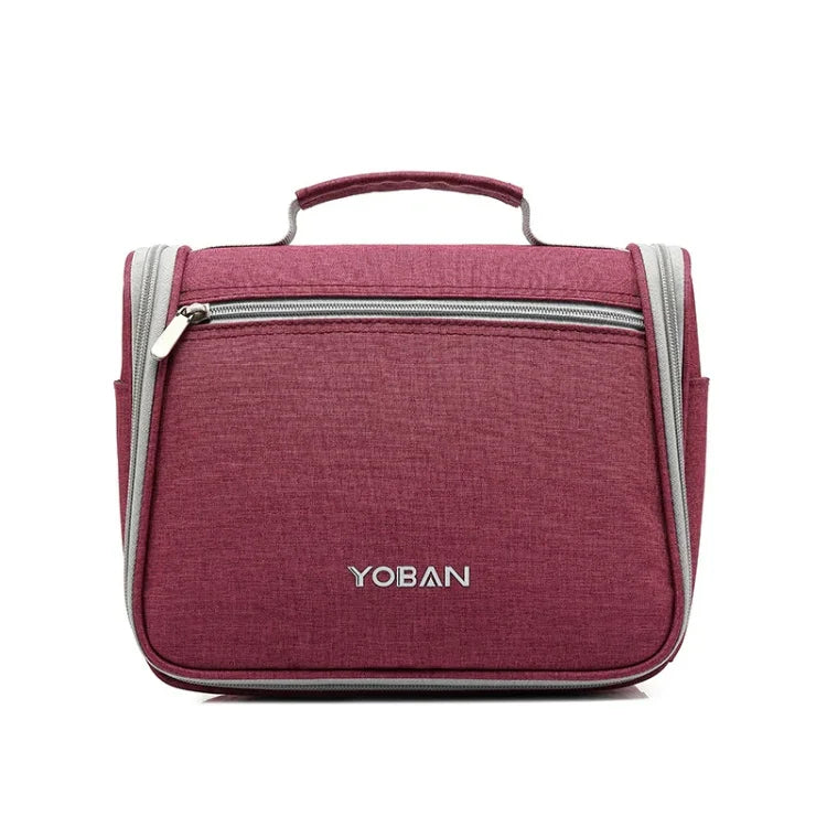 YOBAN Multifunktionale Reise- und Outdoor-Waschtasche mit großem Fassungsvermögen, wasserdichte Kosmetiktasche zum Aufhängen, Grau, Rosarot, Meerwasserblau