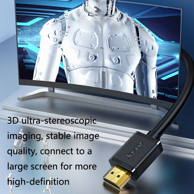 Jasoz 4K HDMI Hochauflösendes Projektorkabel Computer-Videokabel Sauerstofffreier Kupferkern, Kabellänge:, 0,5m, 1m, 1,5m, 2m, 3m, 5m, 8m, 10m, 12m, 15m, 20m