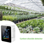 Tragbarer CO2 Luftqualitäts-Formaldehyd-Kohlendioxid-Detektor Innenraum Temperatur Hygrometer mit LED-Digitalanzeige, 5 in 1 Halbleiter