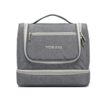 YOBAN Y-1551L Reise-Kosmetiktasche, großes Fassungsvermögen, Aufbewahrungstasche für Outdoor-Aktivitäten, tragbar, schimmelresistent, separate Fächer für trockene und nasse Wäsche, Lila, Schwarz, Grau