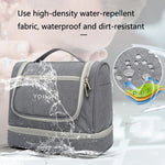 YOBAN Y-1551L Reise-Kosmetiktasche, großes Fassungsvermögen, Aufbewahrungstasche für Outdoor-Aktivitäten, tragbar, schimmelresistent, separate Fächer für trockene und nasse Wäsche, Lila, Schwarz, Grau