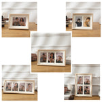 Holz Wandmontiertes Pendel Dual-Purpose Kombinations-Fotorahmen Stil：, 8 Zoll, Zweifachrahmen, Dreifachrahmen, Vierfachrahmen Horizontal, Vierfachrahmen Vertikal