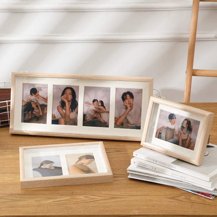 Holz Wandmontiertes Pendel Dual-Purpose Kombinations-Fotorahmen Stil：, 8 Zoll, Zweifachrahmen, Dreifachrahmen, Vierfachrahmen Horizontal, Vierfachrahmen Vertikal
