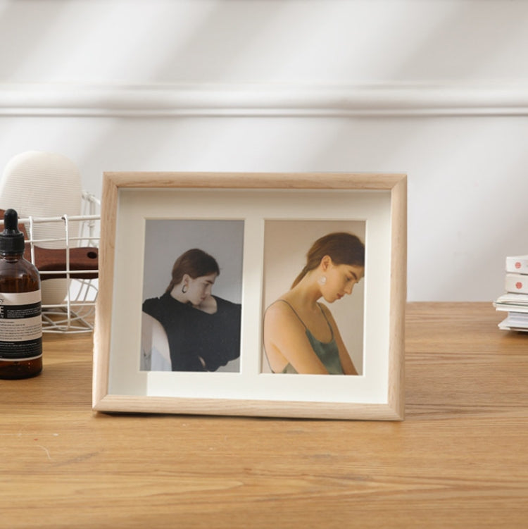 Holz Wandmontiertes Pendel Dual-Purpose Kombinations-Fotorahmen Stil：, 8 Zoll, Zweifachrahmen, Dreifachrahmen, Vierfachrahmen Horizontal, Vierfachrahmen Vertikal