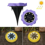 2 St. 8 LEDs Solar Petals Eingrablampe Wasserdichte Gartenrasenleuchte, Spezifikation:, Lila Lilie (weißes Licht), Lila Lilie (warmes Licht), Lila Lilie (buntes Licht), Rote Rose (weißes Licht), Rote Rose (warmes Licht), Rote Rose (buntes Licht)