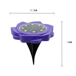 2 St. 8 LEDs Solar Petals Eingrablampe Wasserdichte Gartenrasenleuchte, Spezifikation:, Lila Lilie (weißes Licht), Lila Lilie (warmes Licht), Lila Lilie (buntes Licht), Rote Rose (weißes Licht), Rote Rose (warmes Licht), Rote Rose (buntes Licht)