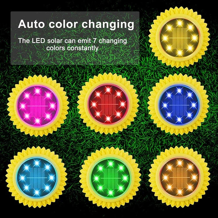 2 St. 8 LEDs Solar Petals Eingrablampe Wasserdichte Gartenrasenleuchte, Spezifikation:, Lila Lilie (weißes Licht), Lila Lilie (warmes Licht), Lila Lilie (buntes Licht), Rote Rose (weißes Licht), Rote Rose (warmes Licht), Rote Rose (buntes Licht)