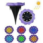 2 St. 8 LEDs Solar Petals Eingrablampe Wasserdichte Gartenrasenleuchte, Spezifikation:, Lila Lilie (weißes Licht), Lila Lilie (warmes Licht), Lila Lilie (buntes Licht), Rote Rose (weißes Licht), Rote Rose (warmes Licht), Rote Rose (buntes Licht)