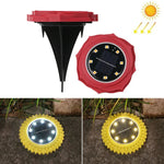 2 St. 8 LEDs Solar Petals Eingrablampe Wasserdichte Gartenrasenleuchte, Spezifikation:, Lila Lilie (weißes Licht), Lila Lilie (warmes Licht), Lila Lilie (buntes Licht), Rote Rose (weißes Licht), Rote Rose (warmes Licht), Rote Rose (buntes Licht)