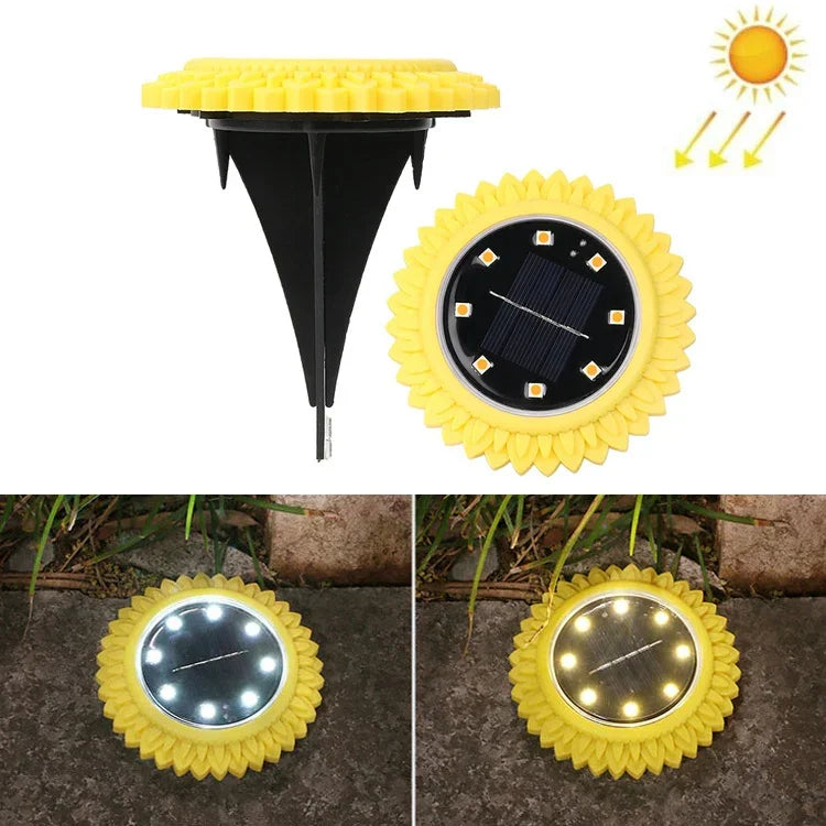 2 St. 8 LEDs Solar Petals Eingrablampe Wasserdichte Gartenrasenleuchte, Spezifikation:, Lila Lilie (weißes Licht), Lila Lilie (warmes Licht), Lila Lilie (buntes Licht), Rote Rose (weißes Licht), Rote Rose (warmes Licht), Rote Rose (buntes Licht)