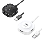 Jasoz Hochgeschwindigkeits USB2.0 4-Port HUB 1 zu 4 Docking HUB, Schwarz 0,3m, Schwarz 0,5m, Schwarz 1,2m, Weiß 0,3m, Weiß 0,5m, Weiß 1,2m